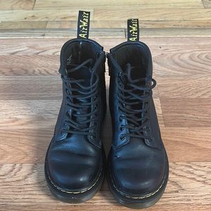 Black Dr. Martens combat boots US kids size 12